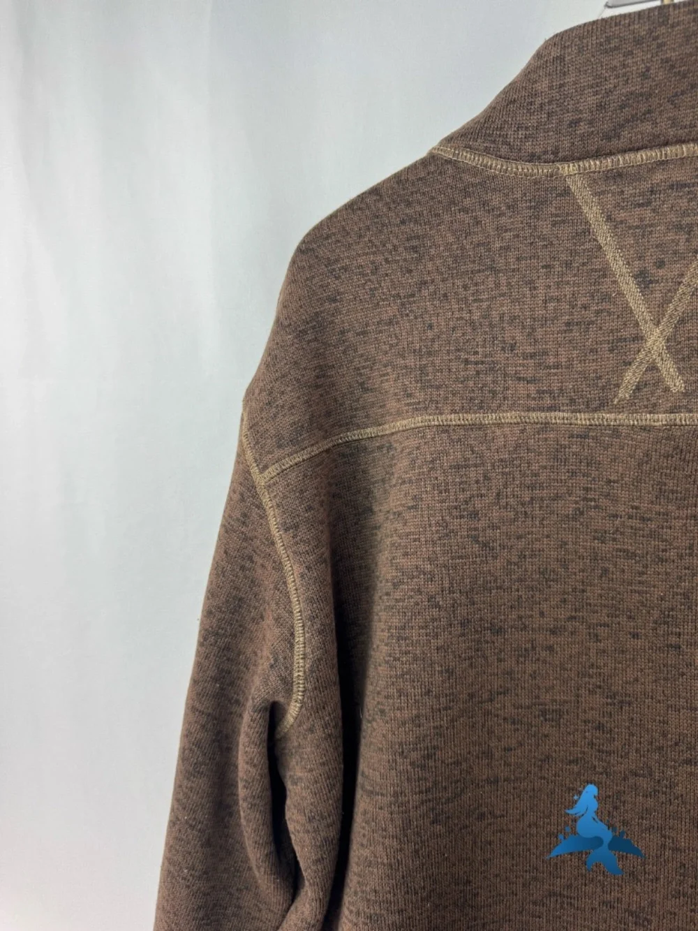 1305 Weatherproof Vintage Mock Neck Henley Sweater Pullover – XL – Brown - Picture 9 of 15